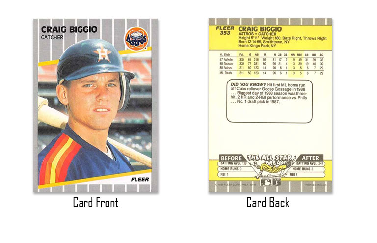 1989 Fleer Craig Biggio #353