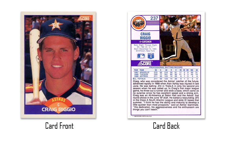 1989 Score Craig Biggio #237