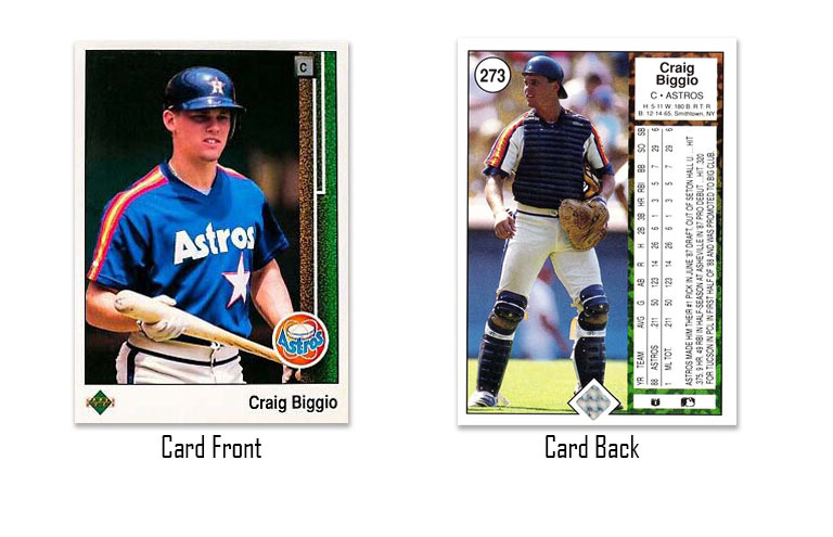 1989 Upper Deck Craig Biggio rookie card #273