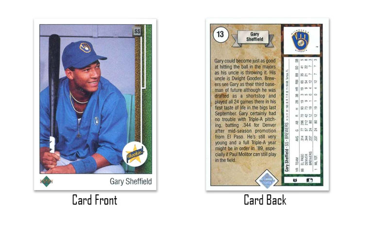 1989 Upper Deck Gary Sheffield rookie card #12