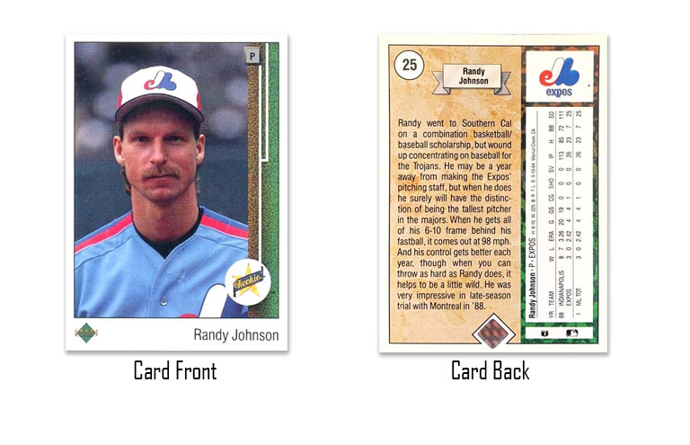 1989 Upper Deck Randy Johnson Rookie card #25