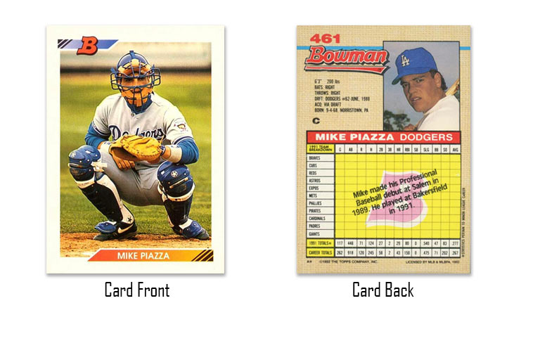 1992 Bowman Mike Piazza rookie card