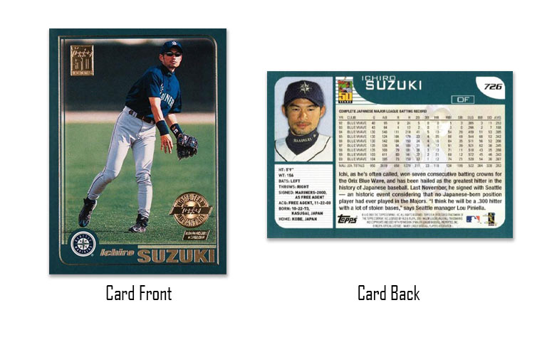 2001 Topps Ichiro Suzuki rookie