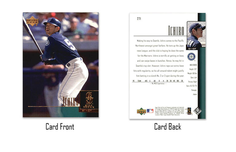 2001 Upper Deck Ichiro Suzuki rookie card