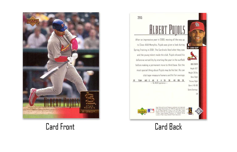 2001 Upper Deck Albert Pujols rookie card