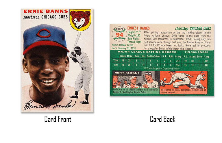 1954 Topps Ernie Banks rookie card