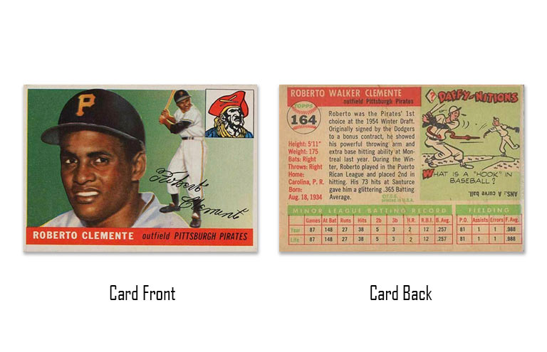 1955 Topps Roberto Clemente rookie card