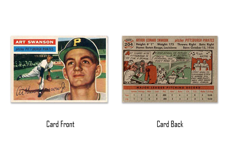1956 Topps Art Swanson rookie card