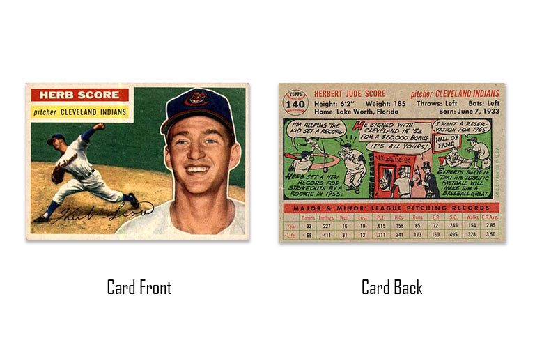 1956 Topps Herb Score rookie card