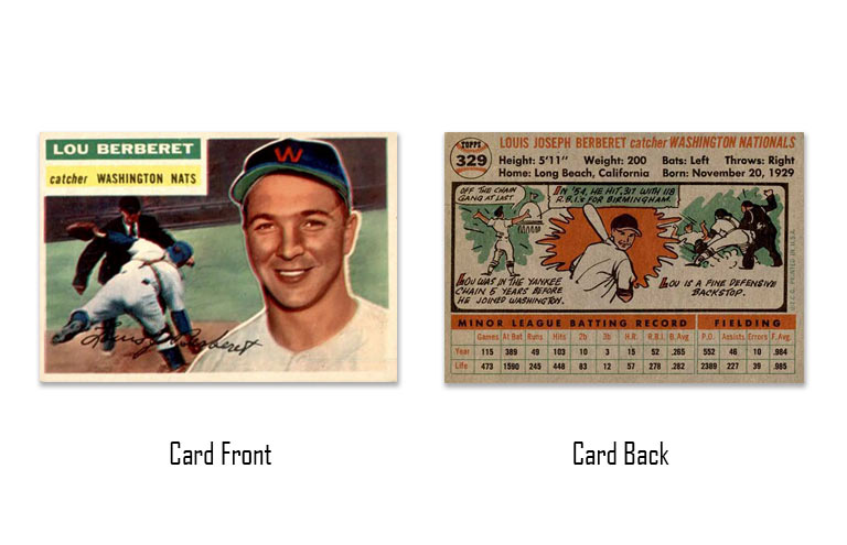 1956 Topps Lou Berberet rookie card