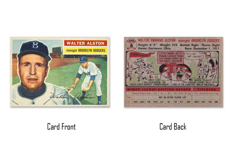1956 Topps Walt Alston rookie card
