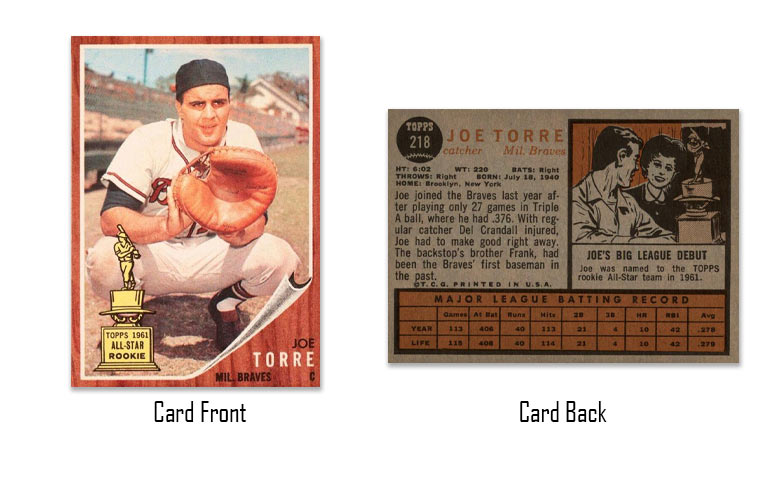 1962 Topps Joe Torre rookie card