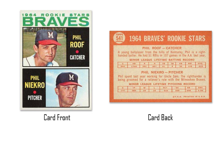 1964 Topps Phil Niekro rookie card