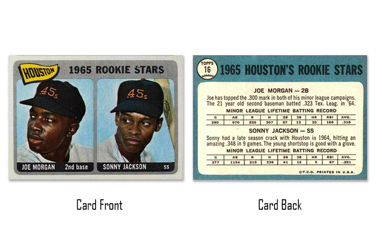 1965 Topps Joe Morgan rookie card
