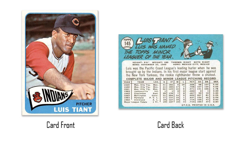 1965 Topps Luis Tiant rookie card