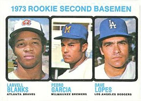 1973 Topps Rookie Second Basemen Dave Lopes #609