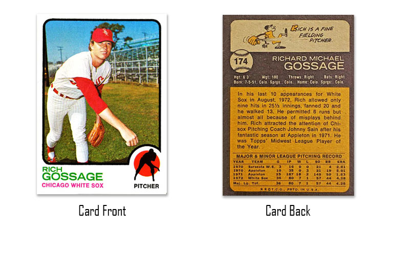 1973 Topps Rich "Goose" Gossage rookie card