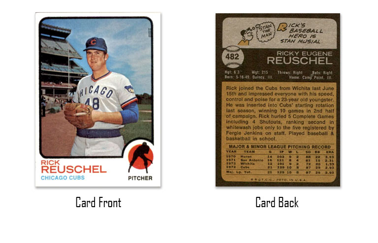 1973 Topps Rick Reuschel rookie card