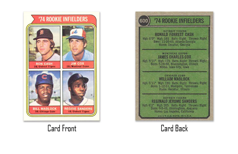 1974 Topps Bill Madlock rookie card