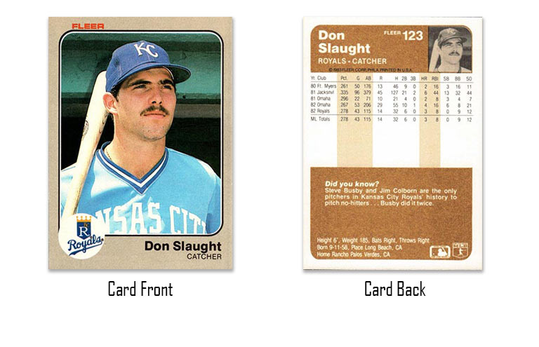 1983 Fleer Don Slaught rookie card