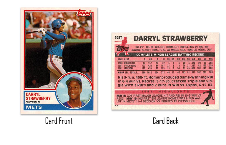 1983 Topps Traded Darryl Strawberry rookie card