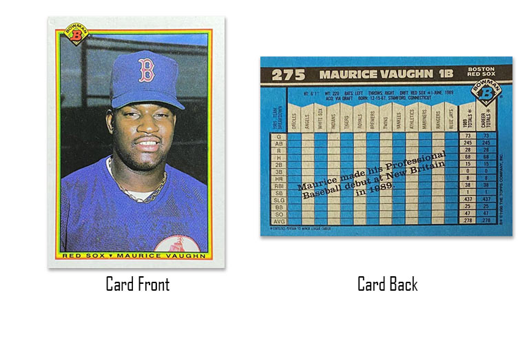 1990 Bowman Mo Vaughn rookie card