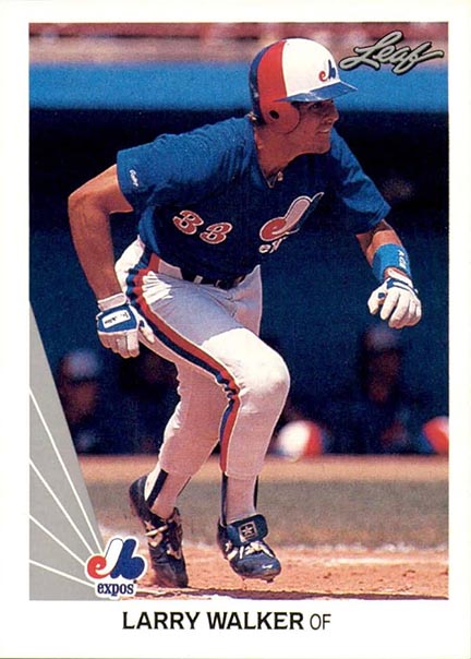 1990 Leaf Larry Walker #325