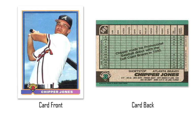 1991 Bowman Chipper Jones rookie card