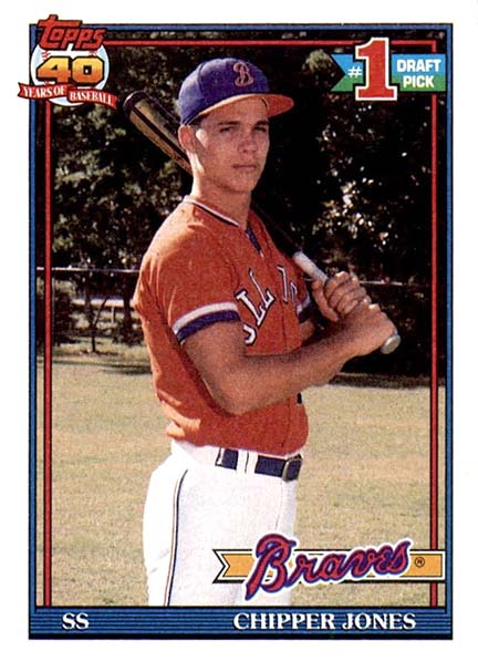 1991 Topps Chipper Jones rookie #333