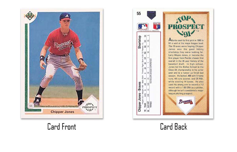 1991 Upper Deck Chipper Jones rookie card
