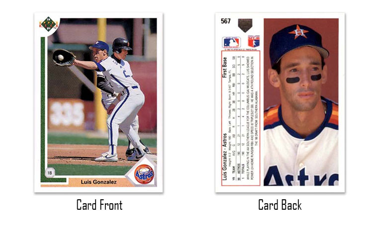 1991 Upper Deck Luis Gonzalez rookie card