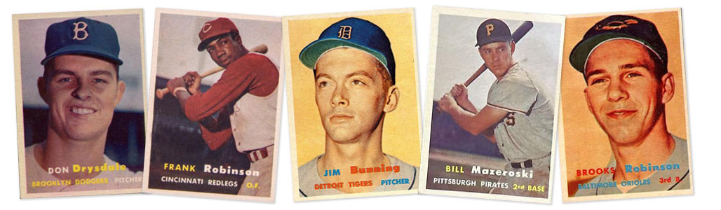 1957 Topps baseball rookie card values