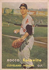 1957 Topps baseball Rocky Colavito #212