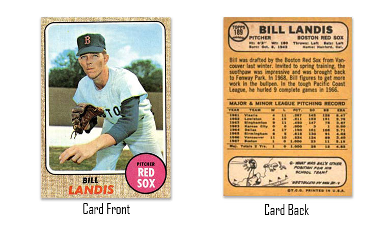 1968 Topps Bill Landis rookie card