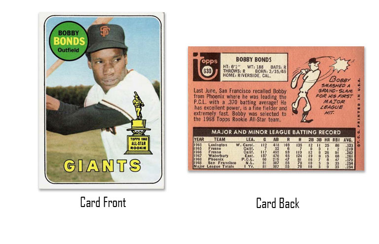 1969 Topps Bobby Bonds rookie card
