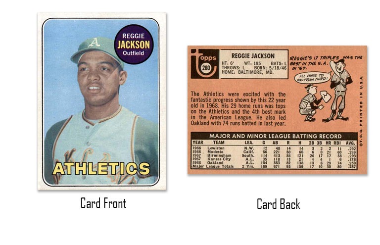 1969 Topps Reggie Jackson rookie card