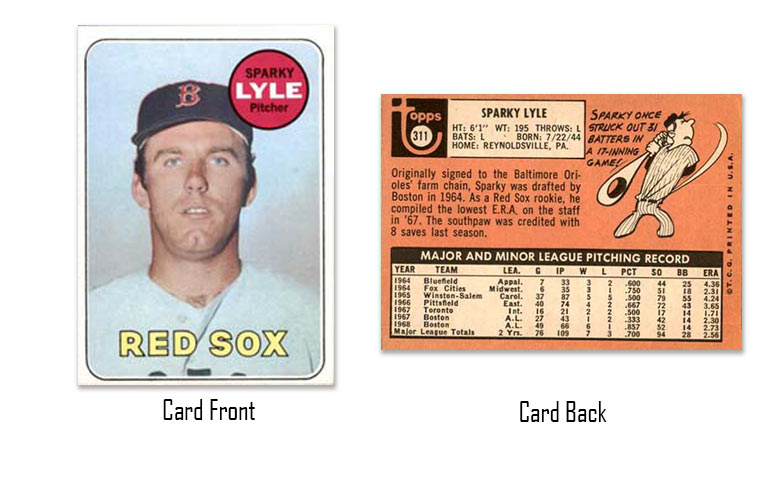 1969 Topps Sparky Lyle rookie card