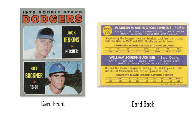 1970 Topps baseball Bill Buckner rookie card