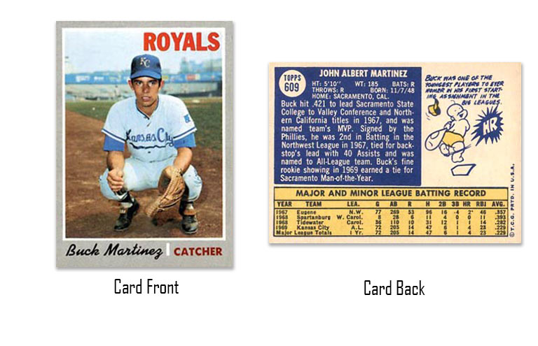 1970 Topps baseball Buck Martinez rookie card
