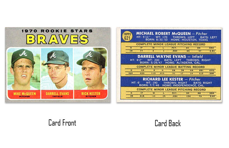 1970 Topps baseball Darrell Evens rookie card