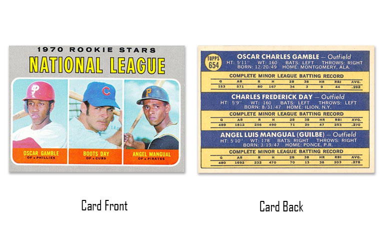 1970 Topps baseball Oscar Gamble rookie card