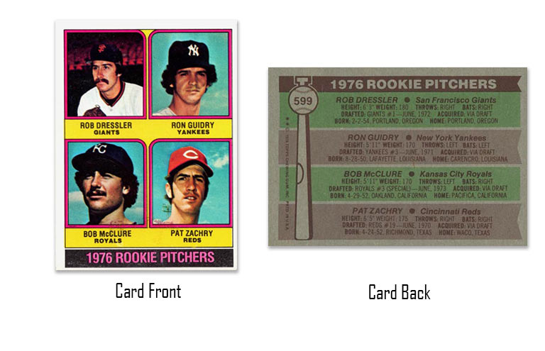 1976 Topps baseball Ron Guidry Rookie Pitchers card