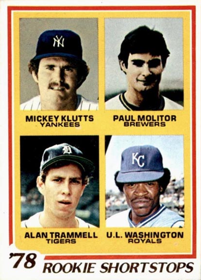 1978 Topps Paul Molitor and Alan Trammell rookie card