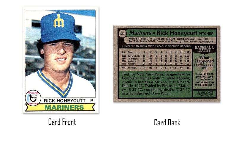 1979 Topps Rick Honeycutt rookie card