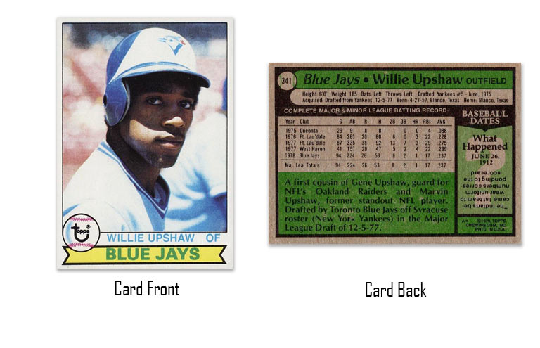 1979 Topps Willie Upshaw rookie card