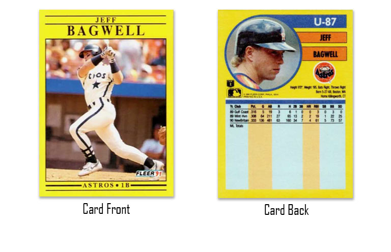 1991 Fleer Update Jeff Bagwell rookie card