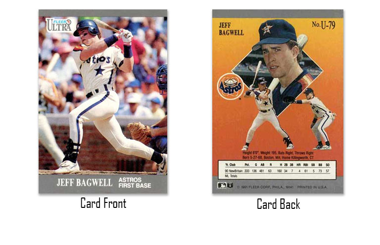 1991 Ultra Update Jeff Bagwell rookie card