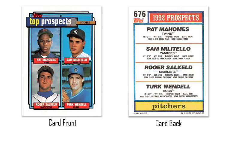 1992 Topps Top Prospects rookie card #676