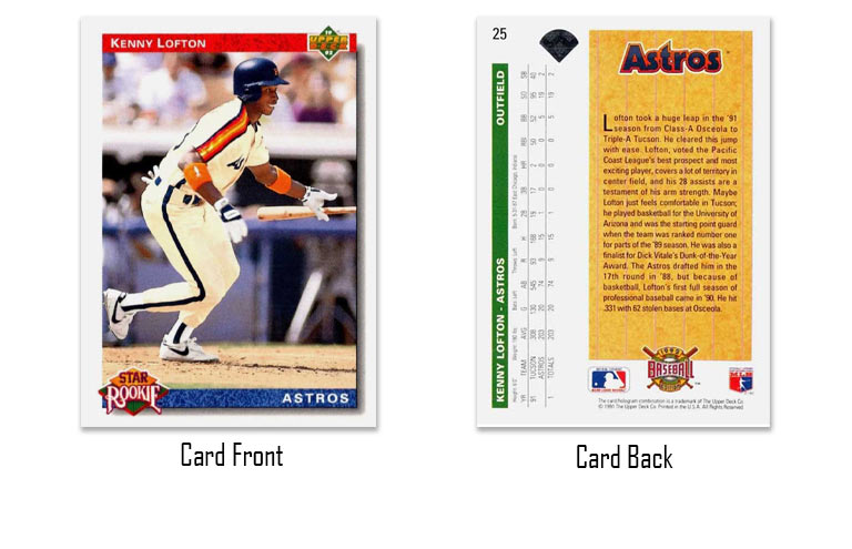 1992 Upper Deck Kenny Lofton "Star Rookie" card
