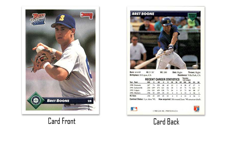 1993 Donruss Bret Boone Rated Rookie card